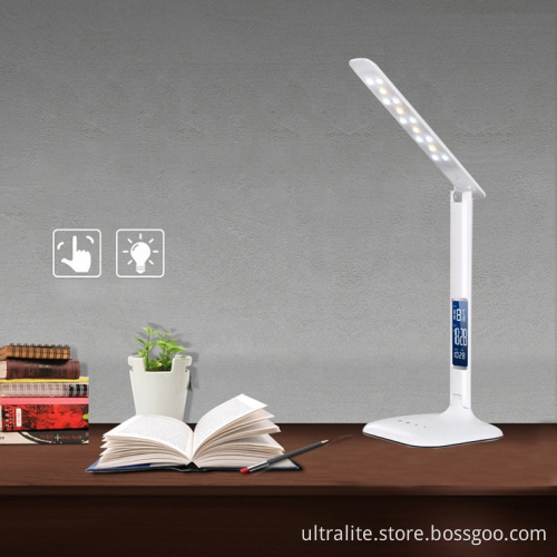 Digital Led Desk Thermometer With Alarm Clock Calendar Folding Study Table Lamps